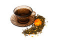 Cup of  fragrant tea on a white. - PhotoDune Item for Sale