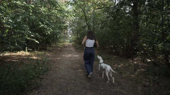 Girl and a Dog