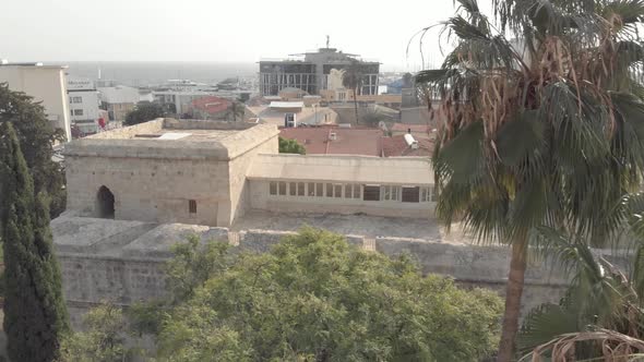 Drone Footage 4K Aerial View of Limassol's Castle, Cyprus