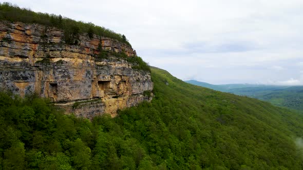 Mountain area in the forest