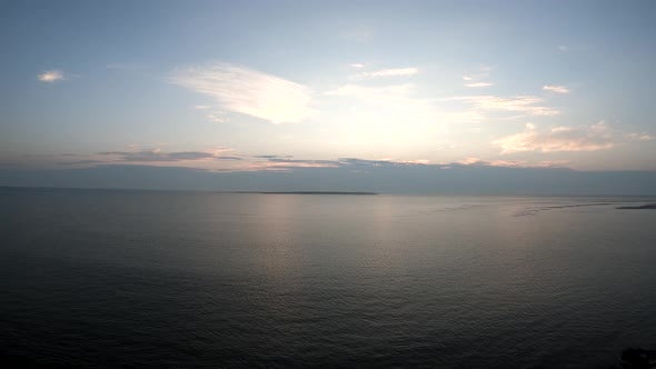 Beautiful view of Baltrum Island as seen from Langeoog island