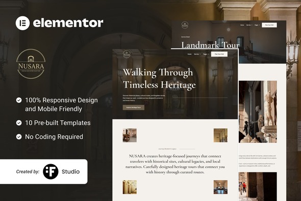 Nusara – Heritage & History Tour Elementor Template Kit
