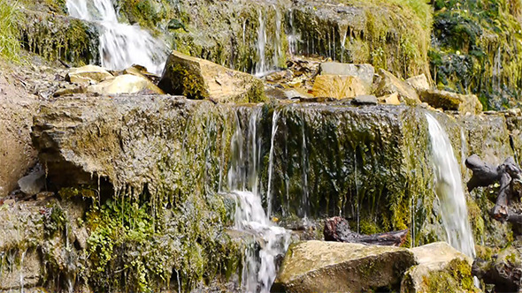 Small Waterfall In Autumnal Forest 1