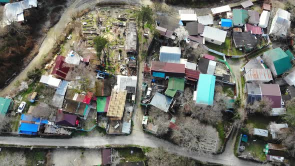 Village in the Caucasus Mountains.