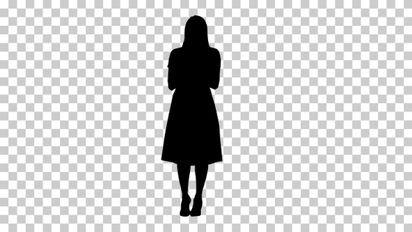 Silhouette confident woman, Alpha Channel