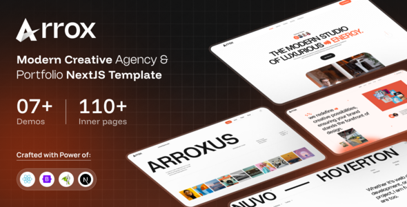 Arrox - Modern Creative Agency & Portfolio NextJS Template