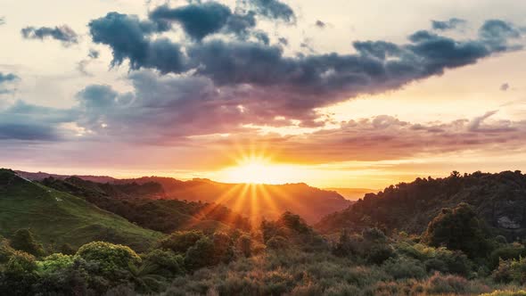 Sunset Nature in New Zealand