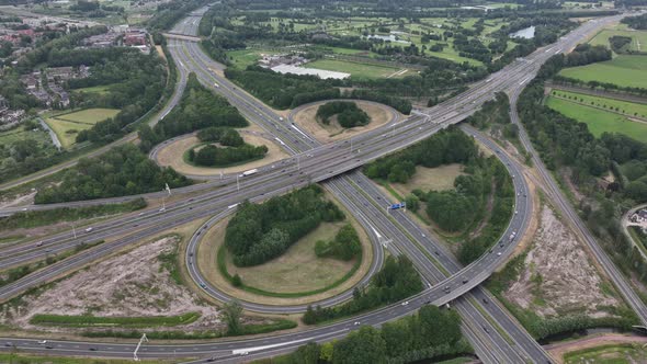 The Lunetten Junction is a Dutch Traffic Interchange for the Connection of the A12 and A27 Motorways