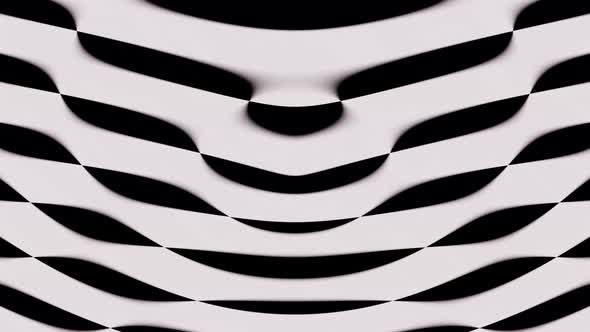 Black and White Hypnotic Illusion Seamless Loop Animation Background