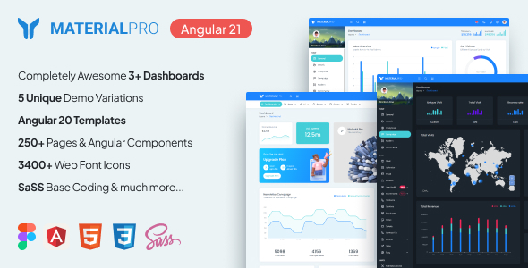 MaterialPro Angular 21 Admin Template