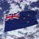 New Zealand Flag With Sky 4k - VideoHive Item for Sale