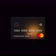 Neutral Credit Card on Black Transparent Background Rendered with the Glassmorphism Effect - VideoHive Item for Sale