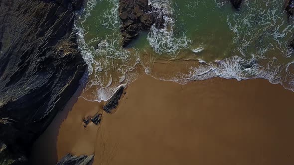 Aerial view over the Southwest Alentejo and Vicentine Coast Natural Park