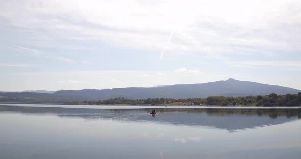 Drone Blue Lake Paddling