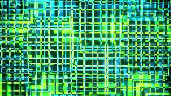 VJ Green Blue Neon Abstraction