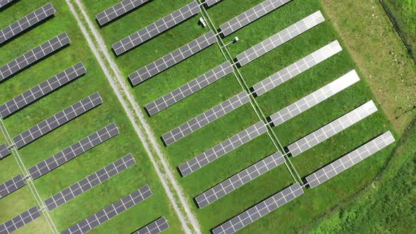 Solar Power Station in Green Field