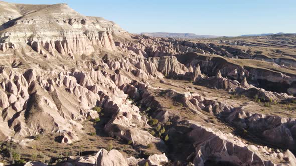 Cappadocia Landscape Aerial View. Turkey. Goreme National Park