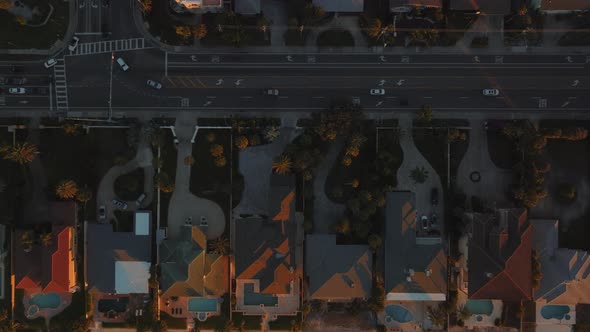 Top down view of waterfront housing in Florida's Indian Rock Beach