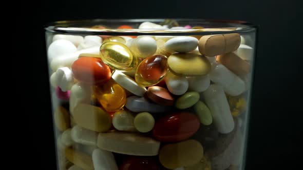Heap of different pills