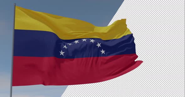 flag Venezuela patriotism national freedom, seamless loop, alpha channel