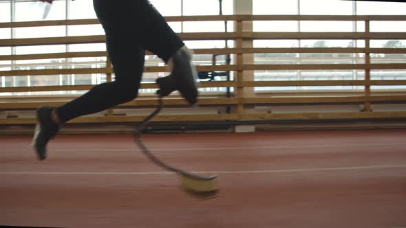 Athlete with Prosthetic Leg Training