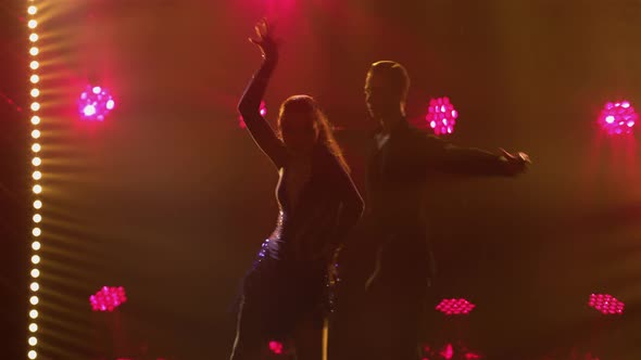 Elements of Classical Ballroom Latin American Dance Performed By a Pair of Professional Dancers