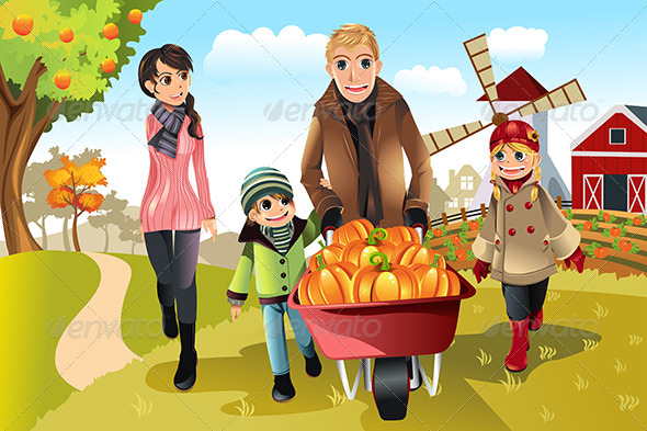 Family at Pumpkin Patch