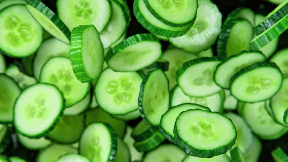 Super Slow Motion Shot of Cucumber Explosion Towards Camera at 1000Fps