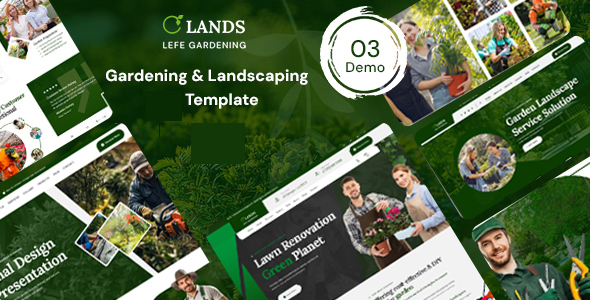Lands - Gardening and Landscaping  Template