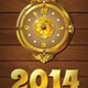 New Year Background with Retro Clock - GraphicRiver Item for Sale