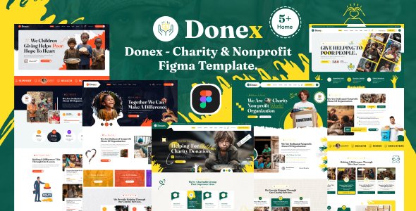 Donex - Charity & Nonprofit Figma Template.