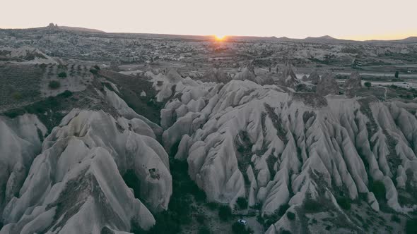 Aerial View of Cappadocia Landscape