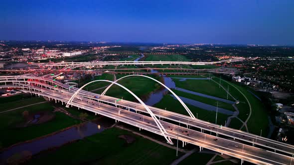 Two Arches of Margaret McDermott Bridge