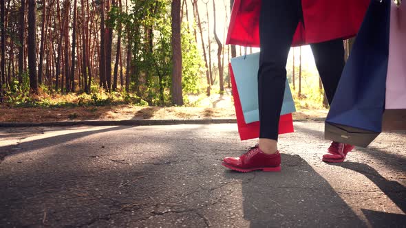 Woman with Shopping Bags