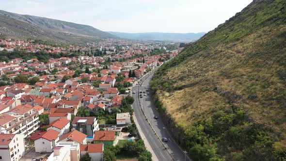 Aerial View on the Mostar City