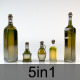 Olive Oil Bottle Pack 5in1 - 3DOcean Item for Sale