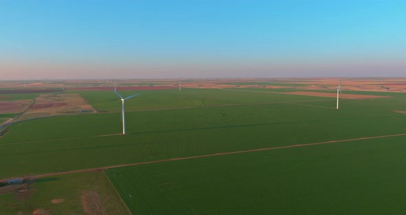 Wind Generators at Electric Farm on Texas