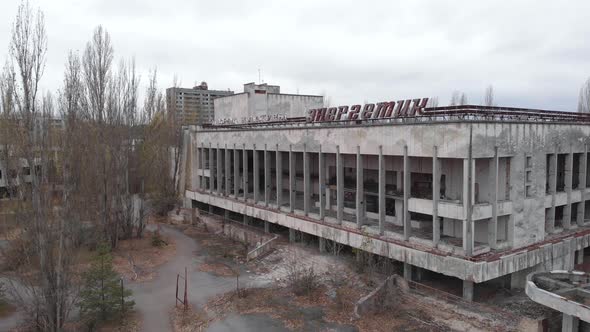 Chernobyl Exclusion Zone. Pripyat. Aerial.