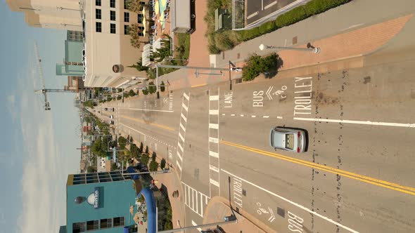 Aerial Vertical Drone Footage Virginia Beach Atlantic Ave