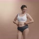 Full Figured Body Positive Caucasian Woman in Underwear Appreciate and Being Proud of Her Forms - VideoHive Item for Sale
