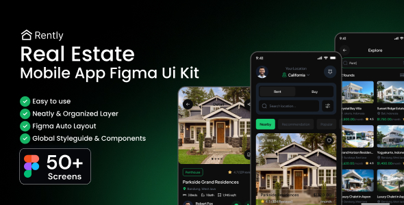 Rently-Real Estate Mobile App Figma Ui Kit
