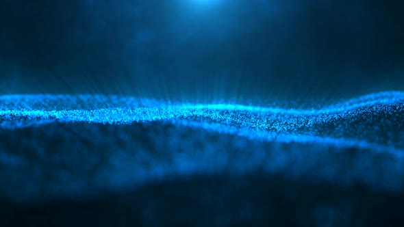 Blue Particles  Animation Background 4K