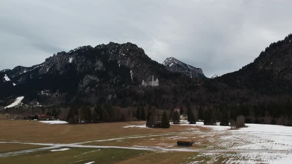 Neuschwanstein Castle in the winter, near Fussen, Germany.