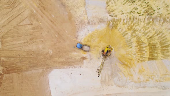 Sand Quarry Aerial Shot