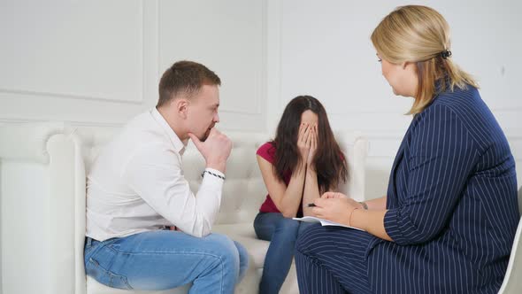 Family Marriage Counseling Therapy Session Concept