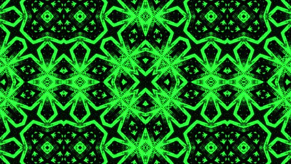 Abstract Abstract Green Kaleidoscope Background Loop V2