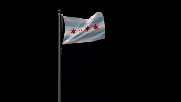 Flag Of Chicago With Alpha 2K