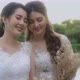 Asian Lesbian Married Couple Enjoying Romantic Moments Outside, Slow Motion. - VideoHive Item for Sale