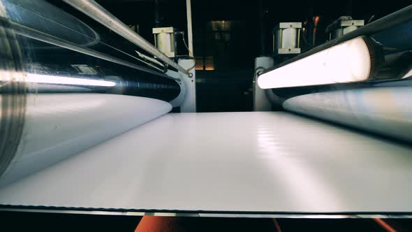 Metal Wrapping Into PVC-film at Metalworking Factory