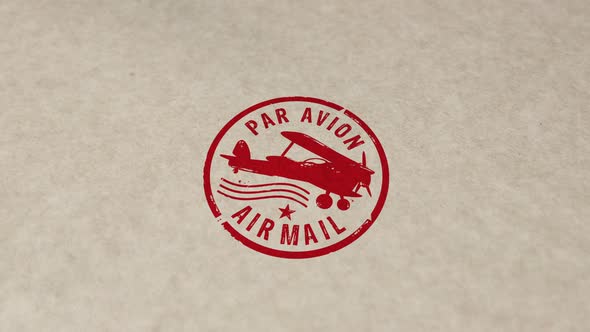 Air Mail post stamp and stamping symbol